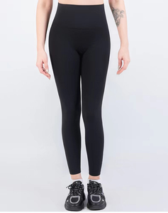 Leggings de sport pour femme, tricotés, unis, respirants, sans couture, taille mi-haute, doux pour la peau, effet fessier galbé, pour yoga, course et gym - Product Image 3