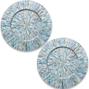 Handmade Mother Of Pearl Inlay Charger <b>Plate</b> Set Round Seashell Mosaic <b>Decorative</b> <b>Plate</b> For Wedding Events And Hotel Table Decor - Product Image 4