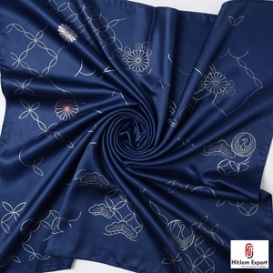 Custom Printed Short <b>Scarf</b> Fabric White Label OEM ODM Textile Manufacturer for Fashion Accessories Wholesale Export Supplier - Product Image 3