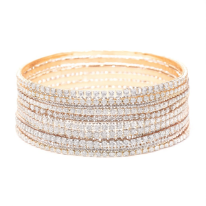 Sparkling Austrian Stone Fashion Jewelry <b>Set</b> Elegant Fancy <b>Bangles</b> for Wedding & Festive Wear-10575607BLU_2.4 - Product Image 2