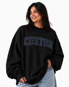 Custom <b>Women's</b> Oversized Mock Neck Sweatshirt Cotton <b>Fleece</b> Drop Shoulder Long Sleeve Factory Supplier - Product Image 1