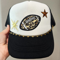 Ensemble d'appliques thermocollantes en tissu PVC et toile, brodées de sequins, motif léopard multicolore, pour chapeaux