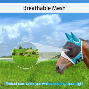2026 Best Design High Quality Customizable UV Protection Comfortable Horse Fly <b>Mask</b> Ears Breathable Elasticity Mesh <b>Eye</b> Covers - Product Image 5