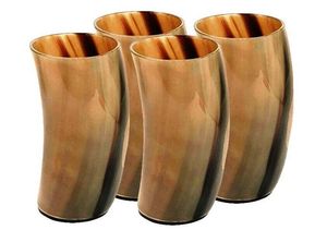 Handmade Buffalo Horn Beverage <b>Cups</b> Natural Shape Polished Rustic Art Collectible Set Durable Eco Friendly <b>Halloween</b> Christmas - Product Image 2