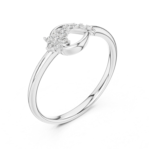 Anillo de Oro Amarillo de 14K con Diamante Cultivado en Laboratorio, Corte Redondo, para Mujer |   Ropa de Fiesta |   Diamante Cultivado Nuevo - Product Image 4