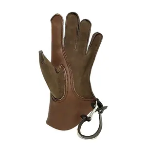 Wholesales100% Leather Falconry Gloves Forest Eagle Hunting Birds Hawk Animal Trap Custom