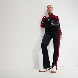 Women 2 Piece Retro Tracksuit Set <b>Zip</b> <b>Up</b> <b>Jacket</b> and Slim Leg Pants Contrast Stripe Casual Sport Outfit - Product Image 6