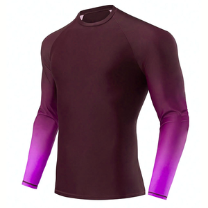 Custom Manufacturing Men's <b>Compression</b> Breathable UPF50+ Rash Guard Long Sleeve Performance Training <b>Shirt</b> OEM ODM - Product Image 6