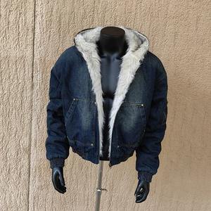 Chaqueta de Mezclilla con Capucha para Hombre, Informal, Gruesa, Cálida, de Invierno, de Secado Rápido - Product Image 2