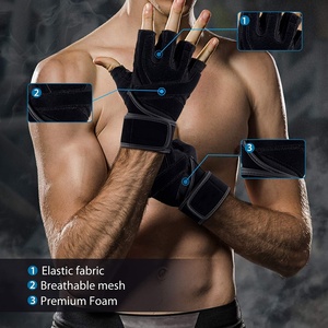Palm Support Sports Fitness <b>Gloves</b> for Weightlifting Weightlifting <b>Gloves</b> Manufacturer Unisex Non slip Fitness <b>Gloves</b> Gym - Product Image 5