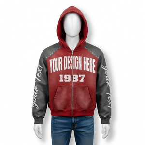 เสื้อฮู้ดโอเวอร์ไซส์ผู้ชายคุณภาพสูงแบบ OEM แขนเสื้อแบบแร็กแลน พิมพ์ลายตัวอักษร สไตล์สตรีทแวร์ ระบายอากาศได้ดี ผ้าถัก สไตล์ฤดูใบไม้ร่วง - Product Image 4