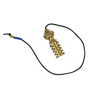 Pendentif Feng Shui en or poli à 5 anneaux avec tête, pour la guérison énergétique, la divination et l'art écologique - Vente en gros - Product Image 1