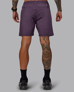 Pantalones Cortos Deportivos para Hombre, Color Morado Sólido, Secado Rápido, con Cordón Ajustable, Cintura Media, Estilo Casual, Tejido de Poliéster - Product Image 4