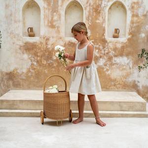 Cestas para almacenamiento en la guardería, decoración, carritos de mimbre hechos a mano, cestas con ruedas, bolsas tipo maleta. - Product Image 4