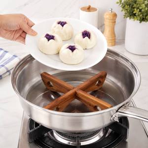 Smart Wooden Handcrafted Acacia Wood Detachable Trivet for Hot Pots & Pans, Wooden <b>Table</b> Heat <b>Protector</b> Stand - Product Image 1