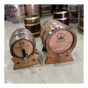 Barril de Vino de Madera, Contenedor de Almacenamiento de Madera Tradicional para la Maduración del Vino y Decoración Rústica de Interiores - Product Image 1