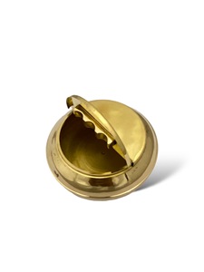 Cenicero de Escritorio Clásico de Latón Brillante con Diseño de Media Puerta, Accesorio Decorativo y Elegante para Fumadores, Ideal para el Hogar, la Oficina y Decoración de Bares - Product Image 1