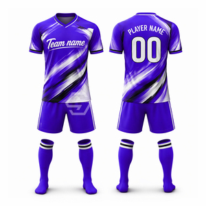 Maillot de football personnalisé en mesh respirant, col en V, manches courtes, nom et numéros d'équipe, évacuation de l'humidité, coupe classique, unisexe, toutes tailles - Product Image 6