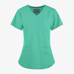 Tenues d'infirmières pour cliniques dentaires, ensembles de blouses médicales à manches courtes, uniformes chirurgicaux pour femmes et hommes, tissu en toile, séchage rapide - Product Image 5