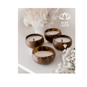 PRÊT À EXPÉDIER Bougie en Coque de Noix de Coco Sûre et Écologique 2026 Cire de Soja Végétale Pure Idéale pour l'Aromathérapie à Domicile et la Relaxation Spa Prix Direct - Product Image 1