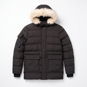Veste matelassée réversible pour homme, chaude pour l'hiver, écologique, avec rembourrage en coton, logo sur le devant, style personnalisé - Product Image 1