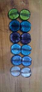 Perles de verre en forme de disque bleu métallisé 5 mm, composants pour la fabrication de bijoux DIY (bracelets, colliers, boucles d'oreilles) - Product Image 2
