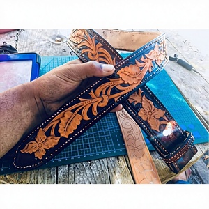 Ceinture personnalisable en cuir de vachette de haute qualité, robuste, pour bureau, école, uniforme, avec boucle en acier noir, style fête, imperméable et écologique - Product Image 5