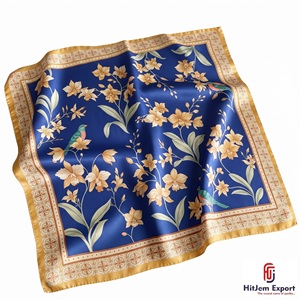 Écharpe en soie de haute qualité pour femmes, imprimée, légère, carrée, foulard, fabricant OEM ODM, produits textiles personnalisés du Hokkaido - Product Image 2