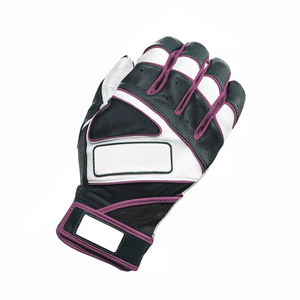 Guantes de Béisbol para Hombre, Diseño Moderno en Blanco y Negro, Antideslizantes, de Cuero y Tela, Cómodos para Bateo - Product Image 2