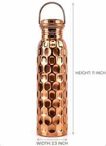 Luxury Copper Water Bottle for Home Office & Gym-Premium <b>Wellness</b> Accessory with Anti-corrosion Coating and Elegant Design - Product Image 3