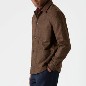 Nouveau Manteau Long en Laine pour Homme, Trench Vintage Chaud et Épais au-dessus du Genou, Col en V, Style Modeste - Product Image 6