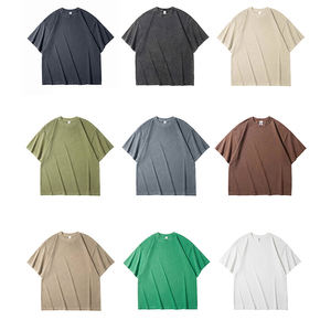 เสื้อยืดลำลองด้านหน้าพิมพ์ลายกรดของผู้ชายผ้าฝ้าย100% สีทึบโอเวอร์ไซส์ทันสมัยสะพายไหล่ขนาดพิเศษ - Product Image 2