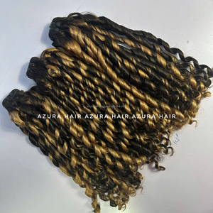 Top Qualité 100% Fournisseur De Cheveux Humains Prix De Gros Cheveux Raides Armure De Cheveux Coiffure Bouclés Pixie, Piano Couleur - Product Image 6