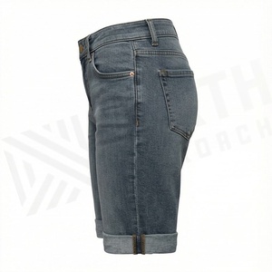 Pantalones Cortos Vaqueros de Mujer a la Moda, Estilo Vintage, con Botones, Cintura Alta, Lavados, Desgastados, hasta la Rodilla, para Verano - Product Image 3