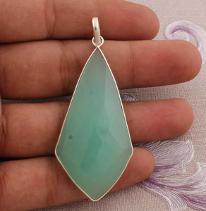 Nueva llegada 925 colgante de piedras preciosas de plata esterlina joyería única hecha a mano con chapado en oro - Product Image 2