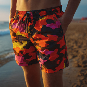Wholesale Swimming <b>Camo</b> Beach <b>Shorts</b> <b>Men</b> High Drawstring Waist Waterproof Beach Wear <b>shorts</b> <b>Men's</b> Summer <b>Camo</b> Beach <b>Shorts</b> <b>Mens</b> - Product Image 2
