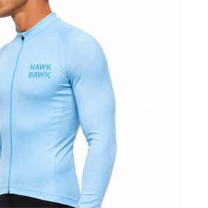 Camiseta de ciclismo de manga larga para hombre, camiseta deportiva con cremallera completa para ciclistas modernos y activos al aire libre, para uso en exteriores - Product Image 6