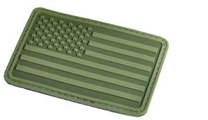 Parche de PVC con Bandera de EE. UU. en 3D Personalizable, Etiqueta de Goma Suave con Logotipo 3D para Prendas, Borde Cortado con Láser, Forma Enrollada - Product Image 3
