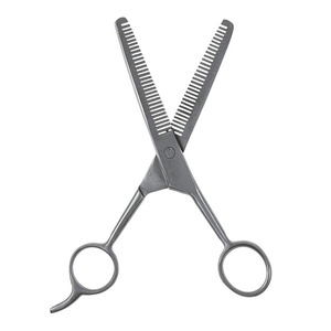 Tijeras Profesionales de Acero Inoxidable Ligeras, Negras y Rojas, con Punta Afilada, para Estilizar el Cabello, para Salón de Belleza, para Cortar y Entresacar Cabello - Product Image 1