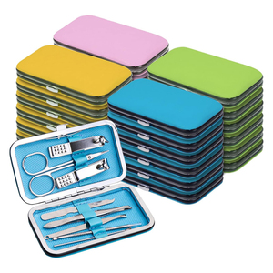OEM ODM Stainless Steel <b>Manicure</b> <b>Kits</b> with Stylish Butterfly Lock Leather Case Professional Nail Care Tools Sets - Product Image 1