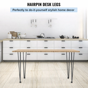 Patas de mesa tipo horquilla de 28 pulgadas, de acero macizo de 1/2 pulgada, 4 unidades, 3 varillas, patas metálicas para escritorio, capacidad de carga de 880 libras, patas para mesa de comedor, banco, muebles, DIY, EDPTBL014 - Product Image 2