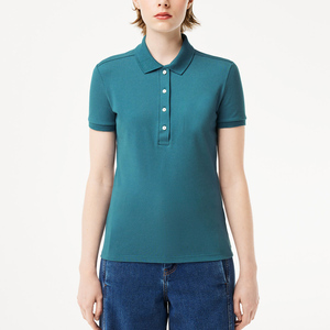 Chemises formelles tricotées pour femmes, logo personnalisé imprimé, manches courtes, respirantes, en piqué, pour le golf, le travail, les uniformes d'équipe, haute qualité - Product Image 1