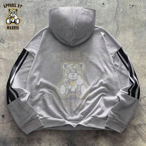Conjunto de Sudadera con Capucha y Pantalones Deportivos de Algodón de Peso Medio, Marca Privada OEM, Impresión de Logotipo Personalizada, Ropa Deportiva Masculina de Alta Calidad - Product Image 4
