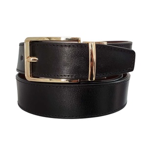 Ceintures habillées pour hommes en cuir véritable CUSTOM pour costumes, jeans et uniformes avec boucle à ardillon simple en acier 56 mm x 34 mm, conçues aux États-Unis - Product Image 1