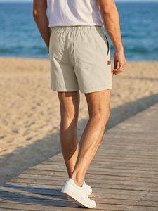 Mens Casual Drawcord Breathable Lightweight Packable Travel Shorts-Solid Digital Printing OEM Service - Product Image 4