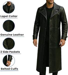 Veste de baseball universitaire pour homme en cuir noir de haute qualité, avec corps en laine et manches en cuir, style long manteau, veste universitaire - Product Image 1