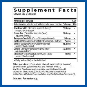 Cápsulas Premium para la salud de la próstata con té verde Saw Palmetto para la defensa antioxidante Suplemento de hierbas naturales para hombres - Product Image 2