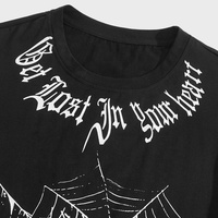 Camiseta Extra Grande para Hombre, de Alta Calidad, 220 Gramos, Cuello Redondo Negro, Impresión de Logotipo Personalizado, Hecha de Spandex/Poliéster Transpirable