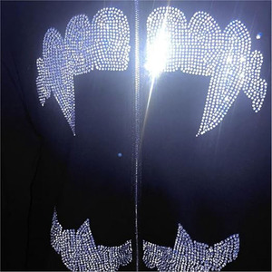 Sudadera con capucha y cremallera para hombre, de manga larga, con gráfico de diamantes de imitación, estilo Halloween, oversize, chaqueta gótica, ropa urbana - Product Image 3
