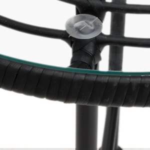 Mesa de comedor redonda de acero negro duradera de 31,5 pulgadas, mesas para exteriores - Product Image 5